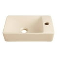 thumbnail image 1 of Jonathan Y Wall Mounted Rectangular Ceramic Mini Sink, Right-Side Faucet, Matte Beige, 1 of 6