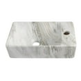thumbnail image 1 of Jonathan Y Wall Mounted Rectangular Ceramic Mini Sink, Right-Side Faucet, 1 of 6