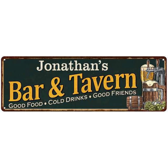 Jonathan's Bar and Tavern Green Sign Man Cave 6x18 206180003473