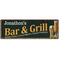 thumbnail image 1 of Jonathon's Bar and Grill Green Man Cave Gift 8x24 Sign 108240055477, 1 of 1