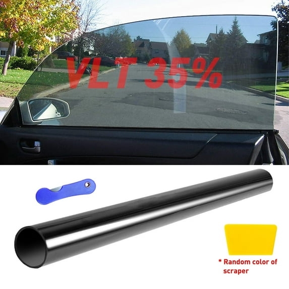 Jonce UV Protection Automotive Window Shades with Scraper, Plastic Black, 20" x 10"