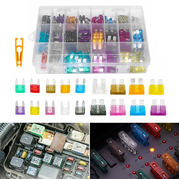 Jonce Mini & Standard Adjustable Automotive Fuse Blocks, 220 Piece