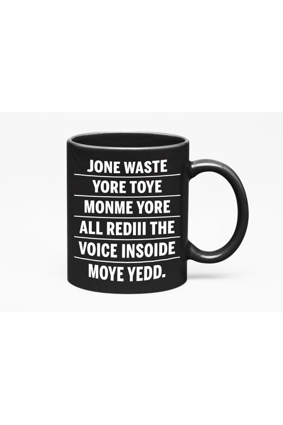 Jone Waste Yore Toye Monme, Funny I Miss You Song Meme, Black 11oz Ceramic Mug