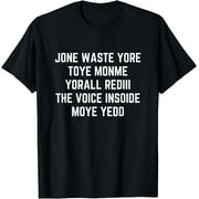 Jone Waste Yore Toye Monme Funny Pop Miss You Punk Lyrics T-Shirt Graphic & Letter Print T-Shirt