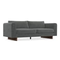 thumbnail image 1 of Simpli Home Jones 84 inch Wide Contemporary Sofa in Dark Grey Tightly Woven Performance Fabric, 1 of 9