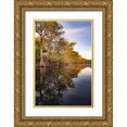 thumbnail image 1 of Jones, Adam 11x14 Gold Ornate Wood Framed with Double Matting Museum Art Print Titled - Early spring view of cypress trees reflecting on blackwater area of St Johns River-central Florida, 1 of 4