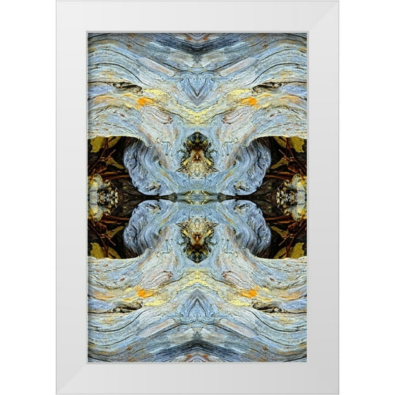 Jones, Adam 11x14 White Modern Wood Framed Museum Art Print Titled - Abstract pattern in driftwood-Bandon Beach-Oregon