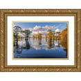 thumbnail image 1 of Jones, Adam 14x11 Gold Ornate Wood Framed with Double Matting Museum Art Print Titled - Bald cypress trees in autumn reflected on lake Caddo Lake-Uncertain-Texas, 1 of 4