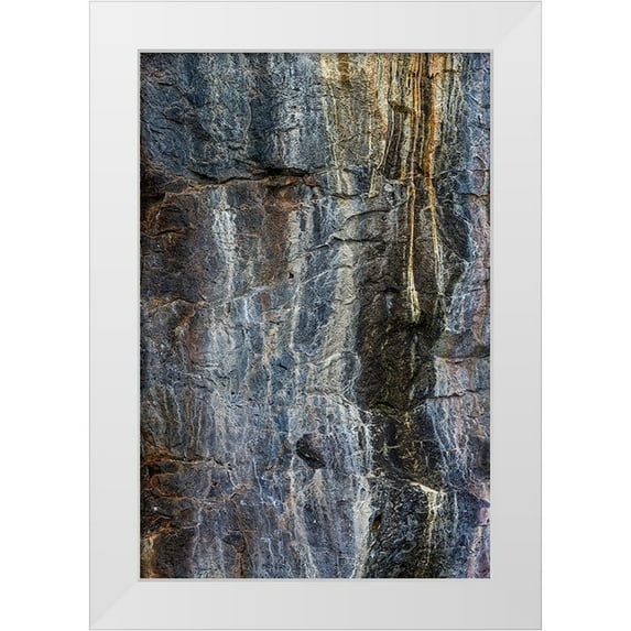 Jones, Adam 23x32 White Modern Wood Framed Museum Art Print Titled - Pattern in rock cliffs of Genovesa Island-Galapagos Islands-Ecuador