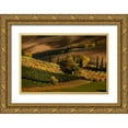 thumbnail image 1 of Jones, Adam 24x17 Gold Ornate Wood Framed with Double Matting Museum Art Print Titled - Afternoon light on vineyard and olive trees-Tuscany region of Italy, 1 of 4