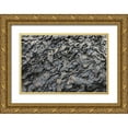 thumbnail image 1 of Jones, Adam 24x17 Gold Ornate Wood Framed with Double Matting Museum Art Print Titled - Recent Pahoehoe lava flow-Sullivan Bay-Santiago Island-Galapagos Islands-Ecuador, 1 of 4