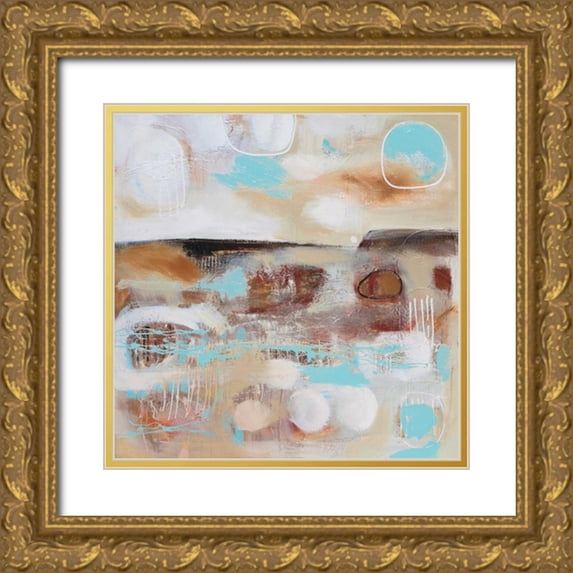 Jones, Amanda 26x26 Gold Ornate Wood Framed with Double Matting Museum Art Print Titled - Copper Escarpment