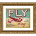thumbnail image 1 of Jones, Catherine 14x12 Gold Ornate Wood Framed with Double Matting Museum Art Print Titled - Fly Away, 1 of 4