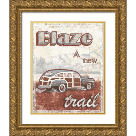 Jones, Catherine 15x18 Gold Ornate Wood Framed with Double Matting Museum Art Print Titled - Blaze