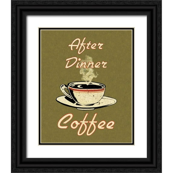 Jones, Catherine 26x31 Black Ornate Wood Framed with Double Matting Museum Art Print Titled - After Dinner