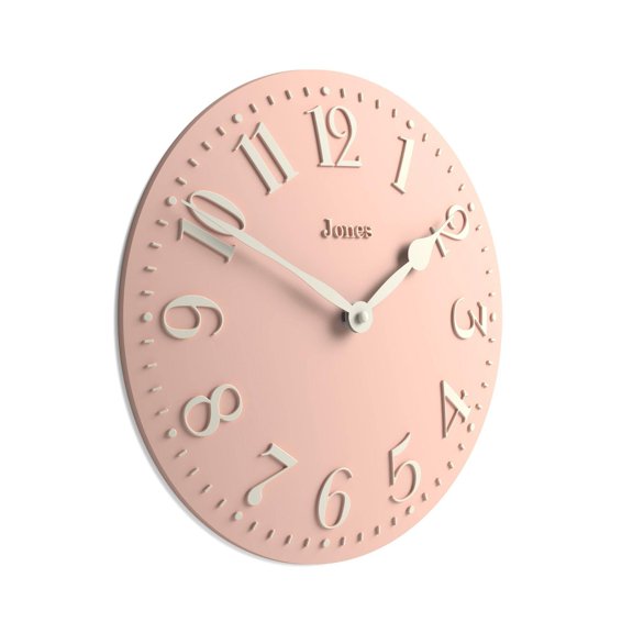 Jones Clocks Betty wall clock | Classic convex clock | 30cm | Rose pink