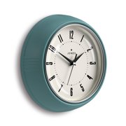 Jones Clocks  Ketchup wall clock | Round retro diner clock | 25cm | Teal
