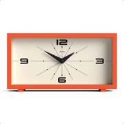 Jones Clocks  Odeon desk clock | Modern rectangular design | Orange