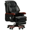 thumbnail image 1 of Jones Executive Chair with Massage Big and Tall Home Office Desk Chair Back Task Desk Chair Leather Soft Classic Luxury Boss Executive Swivel Office Chair, 1 of 15
