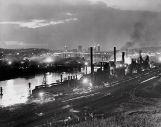 Jones & Laughlin Steel Mill Pittsburgh Pennsylvania USA Canvas Art - (24 x 36)