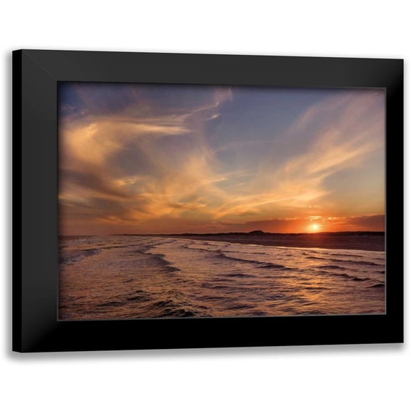 Jones, Mike 18x15 Black Modern Framed Museum Art Print Titled - Corpus Christi Sunset