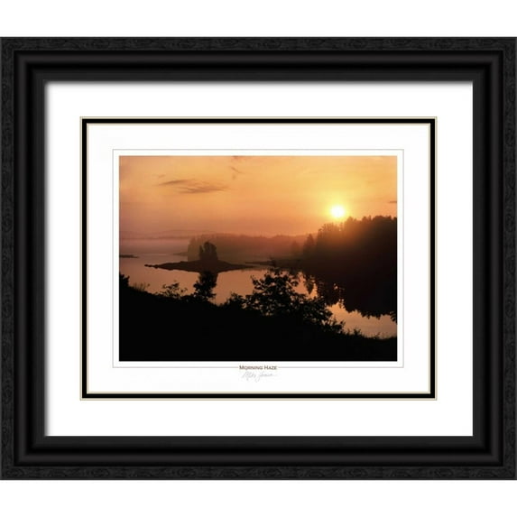 Jones, Mike 18x15 Black Ornate Wood Framed with Double Matting Museum Art Print Titled - Morning Haze