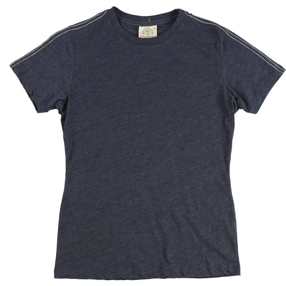 Jones & Mitchell Womens Solid Basic T-Shirt, Blue, Small