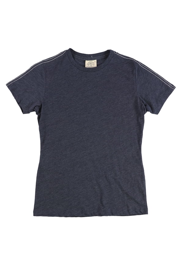 Womens Solid Basic T-Shirt, Blue, Small