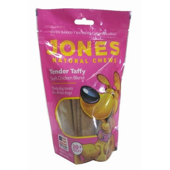 Jones Natural Chews Chicken Tender Taffy (2 of 8 oz Packs) Dog Snack