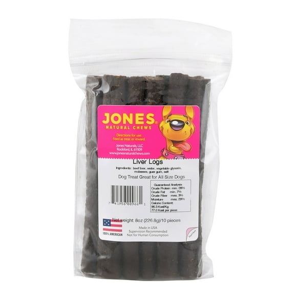 Jones Naturals Liver Logs Dog Chew 10pk
