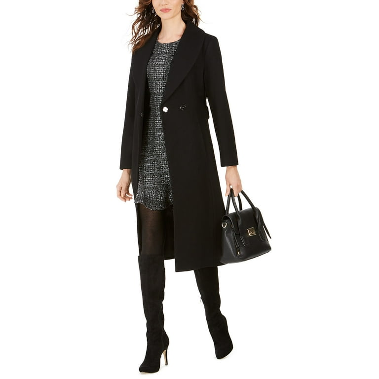Jones New York Belted Maxi Coat Black 14