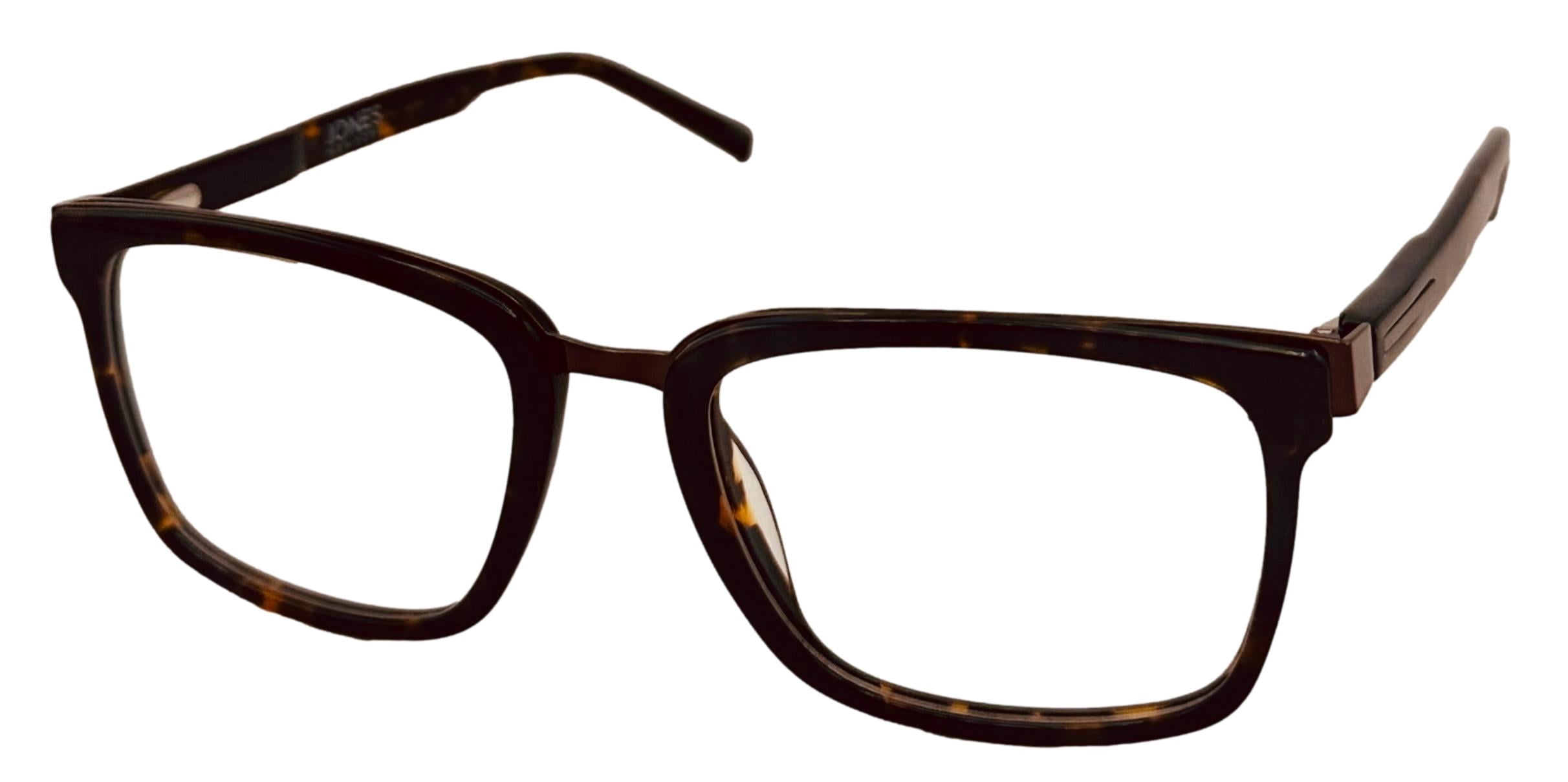 Jones New York Men's Plastic Classic Eyeglass Frames, Clear Tint