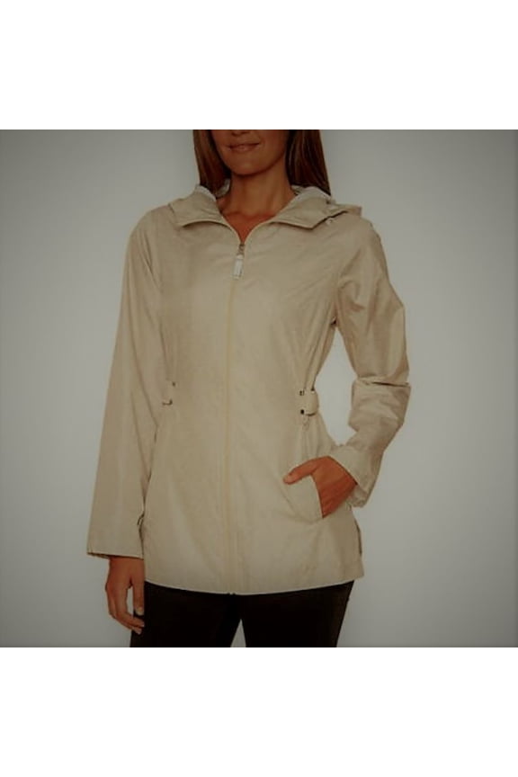 Ladies' Lightweight Parka, Sand with Dots Small