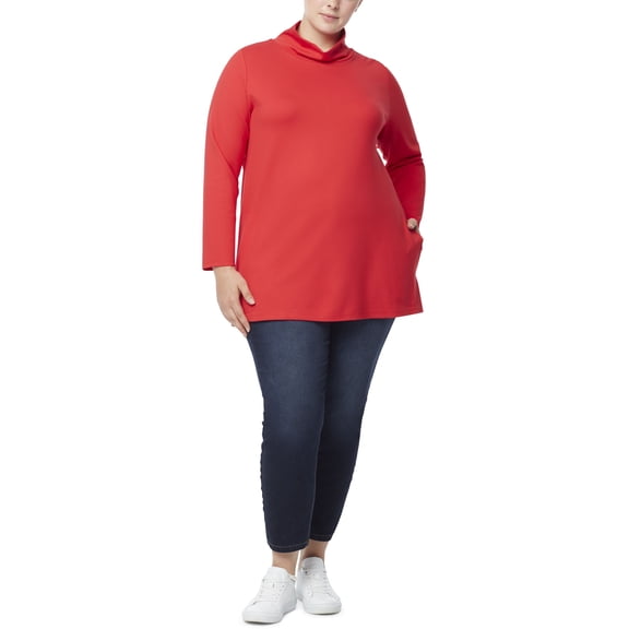 Jones New York Plus Size Serenity Dakota Tunic Rouge 3X