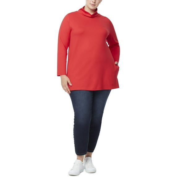 Jones New York Plus Size Serenity Dakota Tunic Rouge 3X