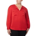 thumbnail image 1 of Jones New York Plus Size Utility Blouse Rouge 2X, 1 of 1