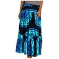 thumbnail image 1 of Jones New York Sport Tiered Tie Dye Print Maxi Cotton Skirt, Multi (4), 1 of 4