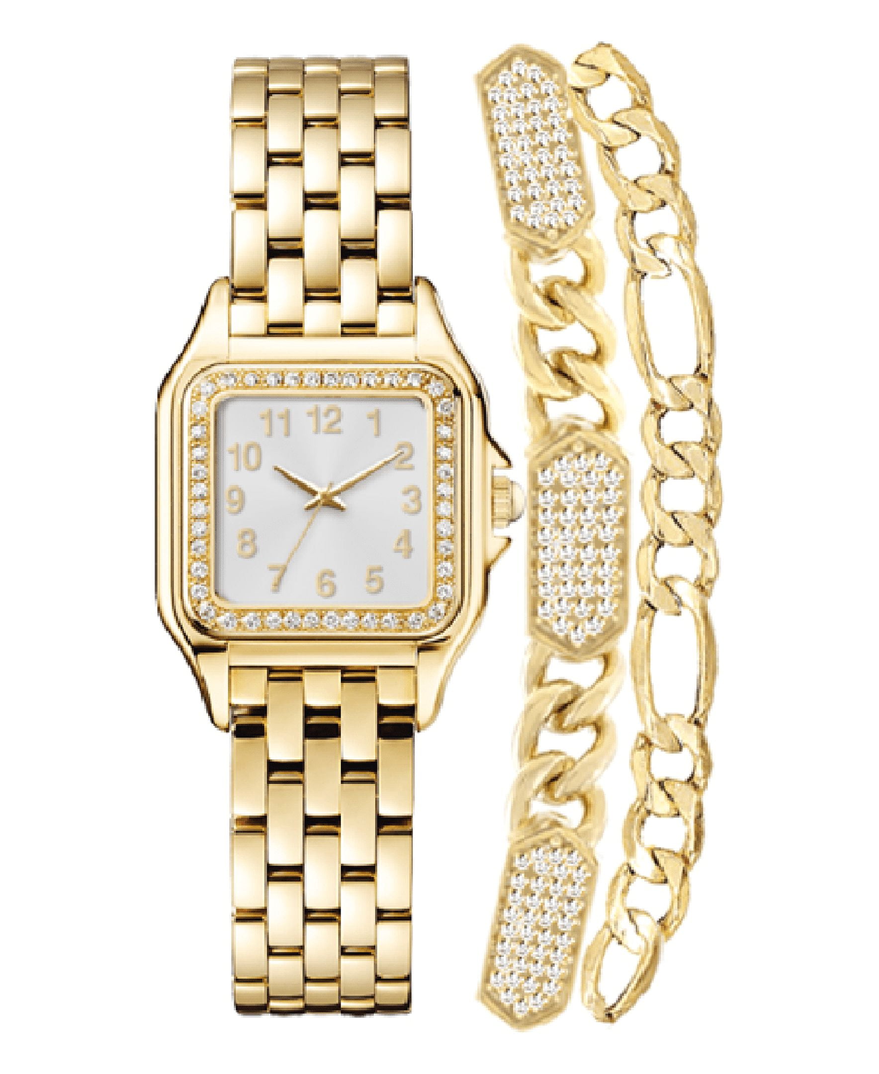 Jones New York Women s Gold Tone Bracelet Analog Watch Stackable Bracelets Walmart