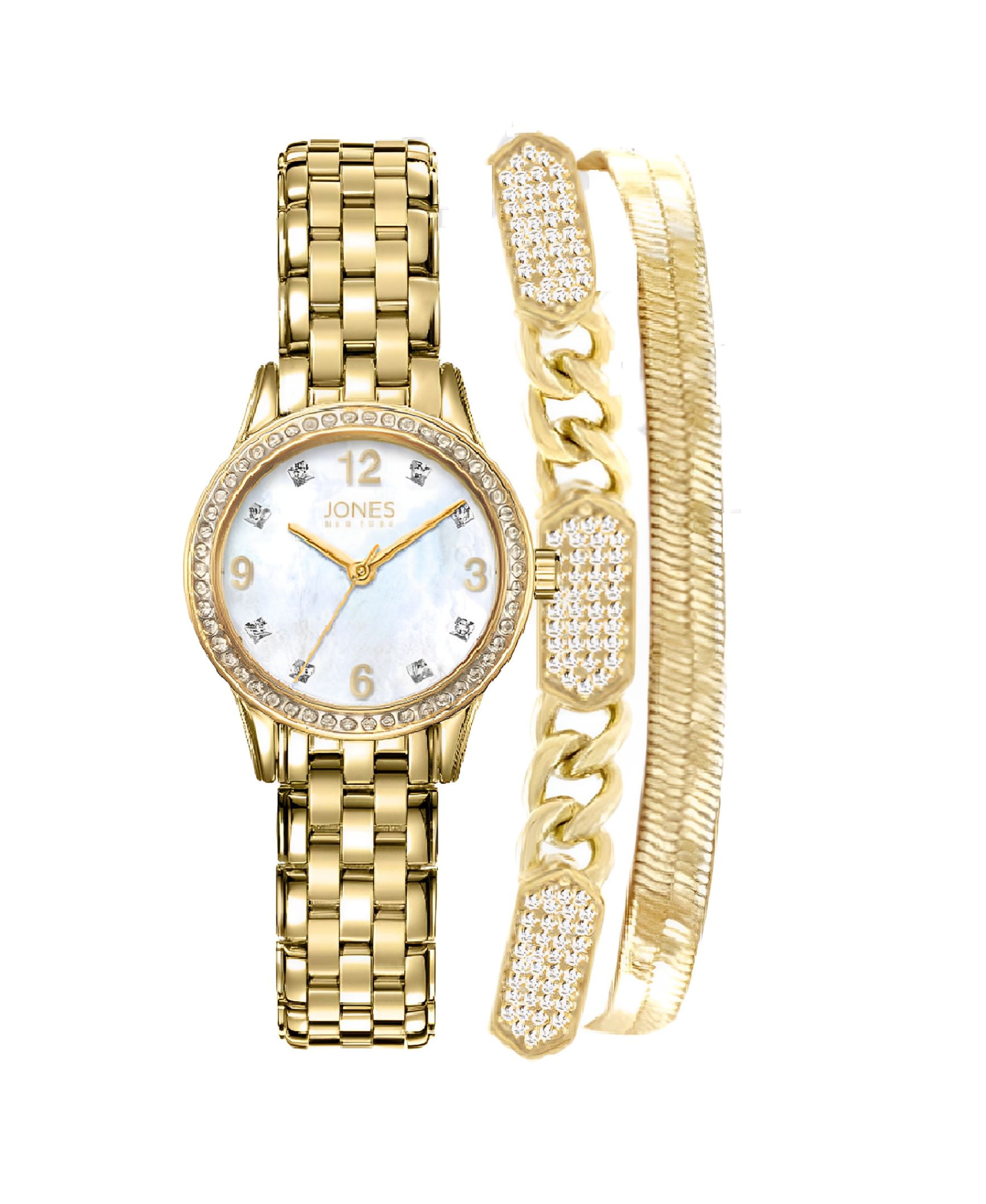 Jones New York Women s Gold Tone Bracelet Analog Watch Stackable