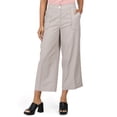 thumbnail image 1 of Jones New York Women's High Rise Linen Blend Wide Leg Cropped Pants-Tan / 8, 1 of 3