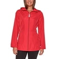 thumbnail image 1 of Jones New York Women's Rain Jacket Parka In A Pocket Windbreaker (Red, Medium), 1 of 3
