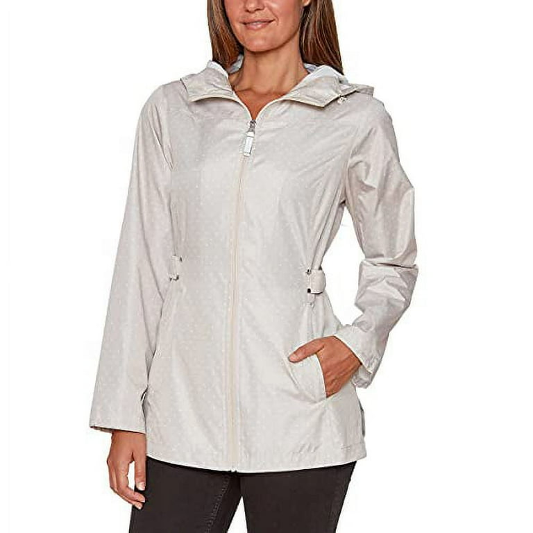 Womens rain jacket that top folds into a pouch