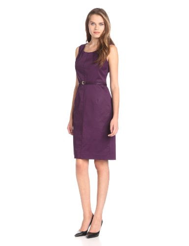 Jones New York Women's Short Sleeve Belted Dress, Concord, 2