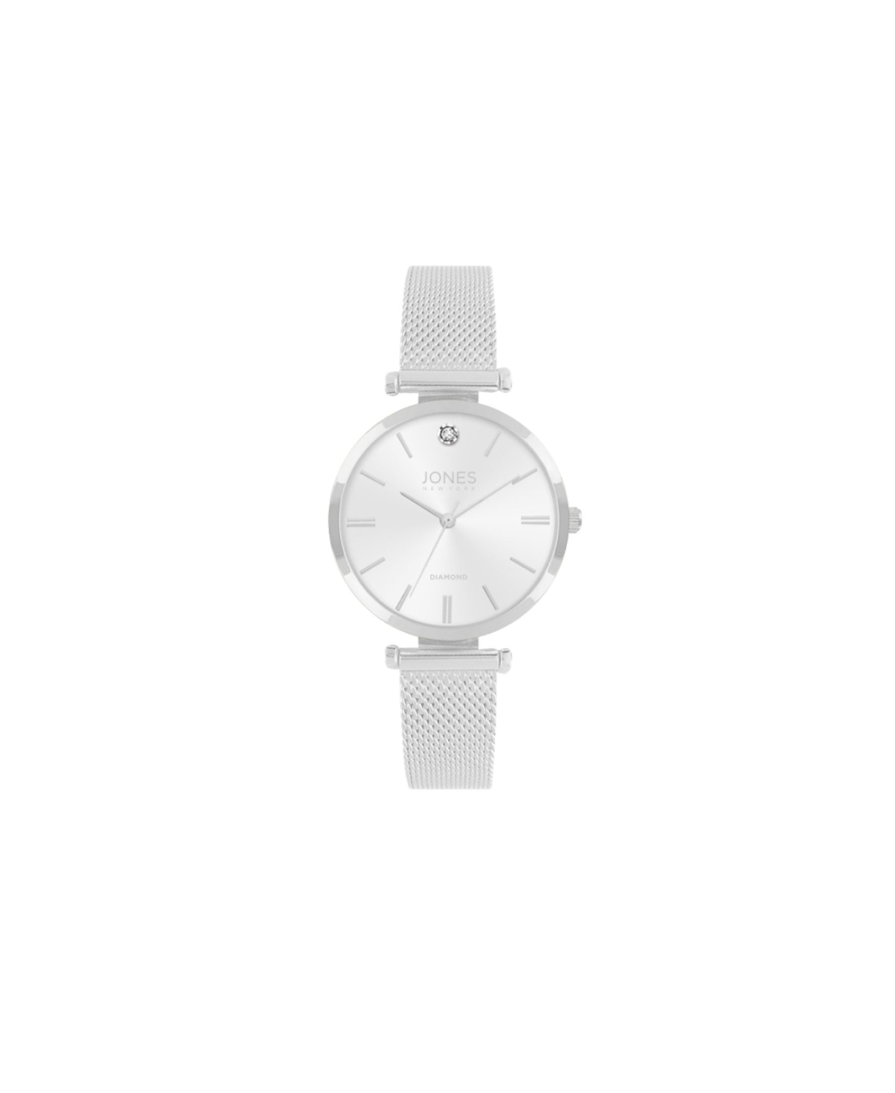 Jones New York Women's Silver Tone Mesh Analog Watch