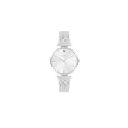 Jones New York Women's Silver Tone Mesh Analog Watch