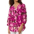thumbnail image 1 of Jones New York Womens Multi Tone Tunic Blouse, Multicoloured, Petite, PXL, 1 of 1