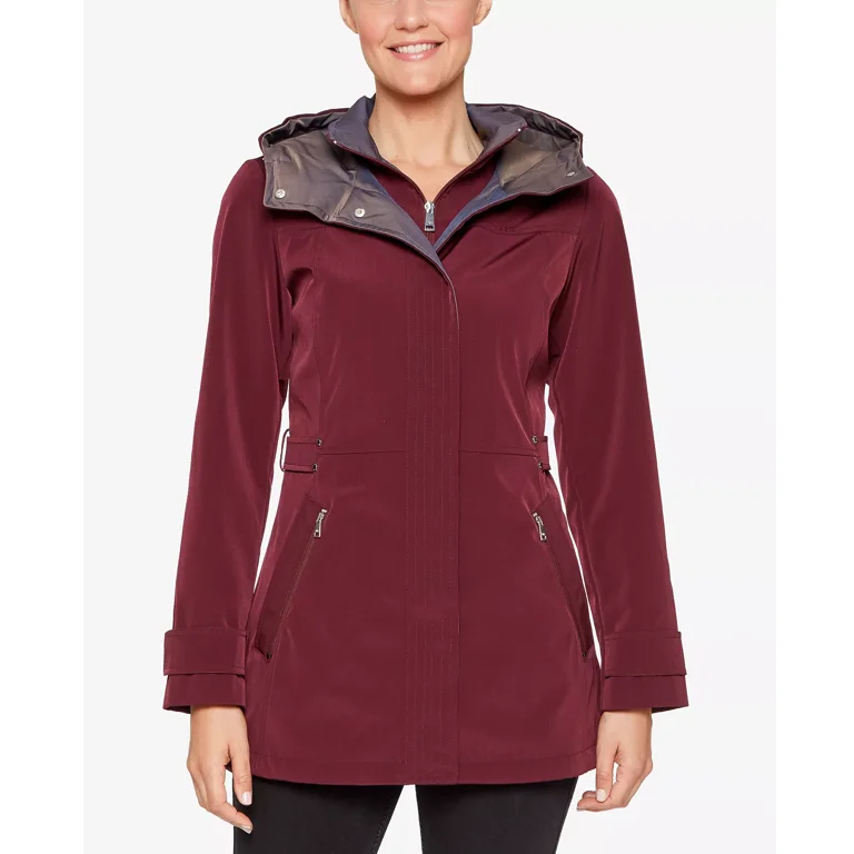 Jones new york water resistant hooded raincoat new arrivals