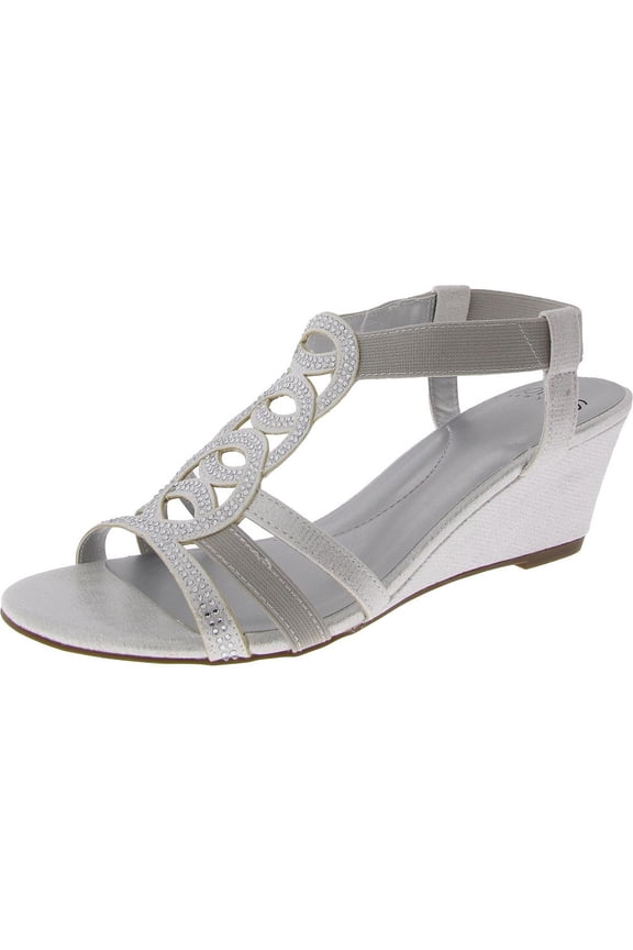 Womens Denice Embellished Wedge Strappy Sandals
