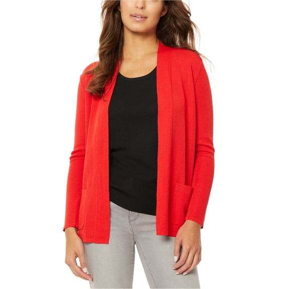 Jones New York Womens Icon Cardigan Sweater, Red, X-Small