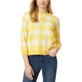 thumbnail image 1 of Jones New York Womens Jaquard Ribbed Trim Knit Crewneck Sweater, 1 of 1